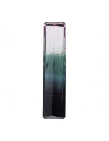 Cabochon de tourmaline tricolore facetté