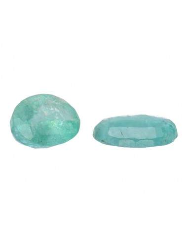 Faceted Emerald cabochons (2 pcs.)