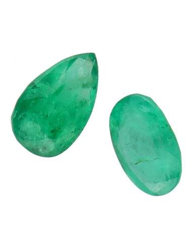 Cabujones de Esmeralda Facetada (2uds)