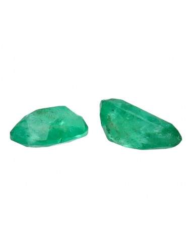 Cabochons d'émeraude à facettes (2...