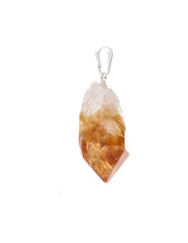 Raw Heated Citrine Tip Pendant 1