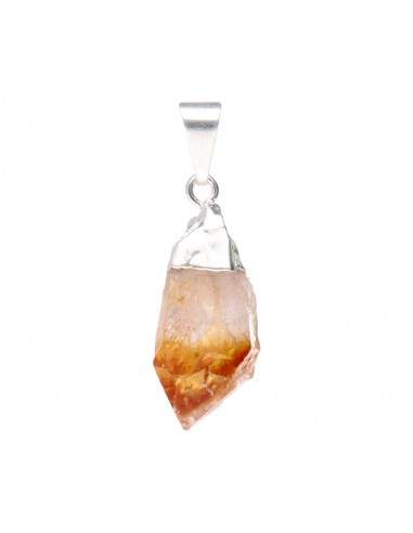 Rough Heated Citrine Point Pendant in...