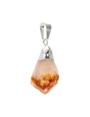 Rough Heated Citrine Point Pendant in...