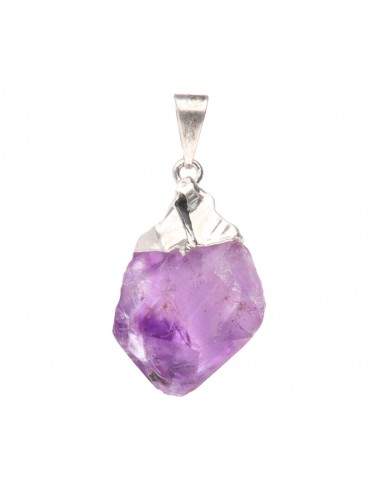 Silver Plated Rough Amethyst Point...
