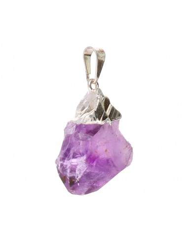 Silver Plated Rough Amethyst Point...