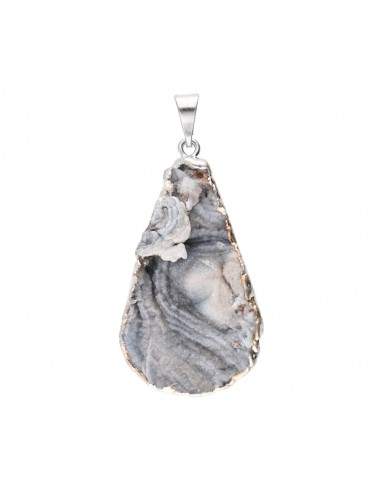 Silver Plated Crystallized Chalcedony...
