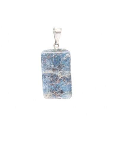 Pendentif en cyanite verte plaqué argent