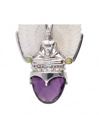 Pendentif Ailes de nacre en argent...