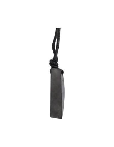 Pendentif en shungite en demi-cercle