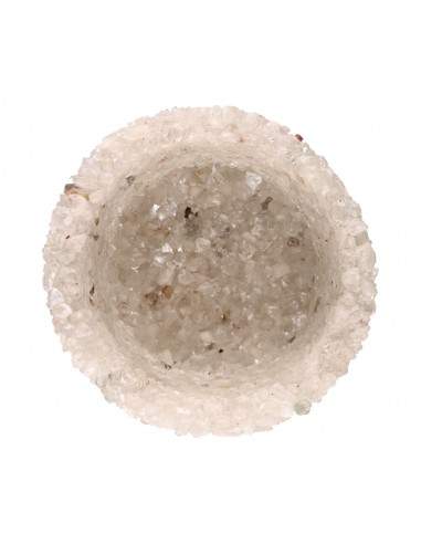 Large Quartz Chip Candle Holders