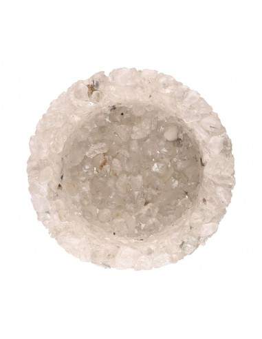 Small Quartz Chip Candle Holders