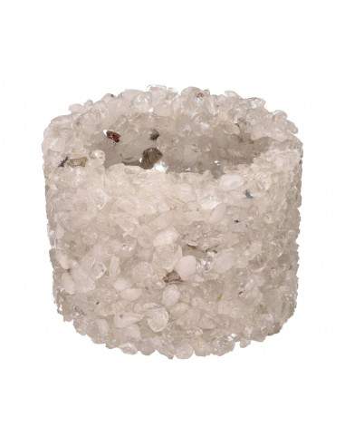 Small Quartz Chip Candle Holders