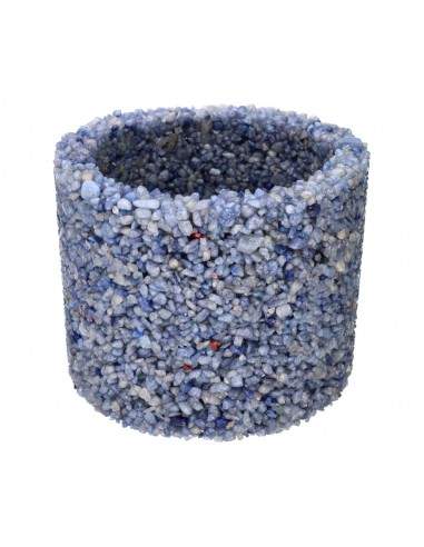 Bougeoirs en quartz bleu grand format