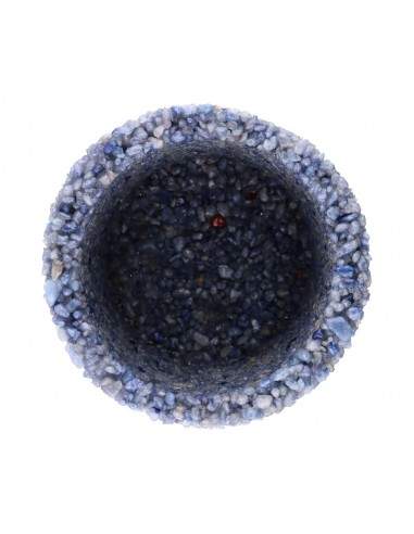 Bougeoirs en quartz bleu grand format