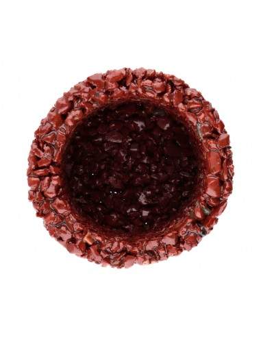 Small Red Jasper Chip Candle Holders