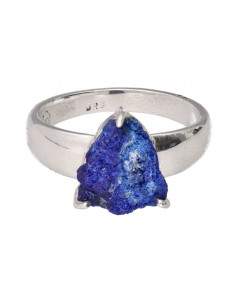 Bague d'azurite en argent...