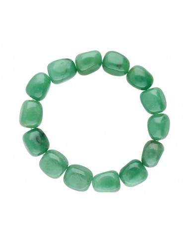 Pulsera Rodados de Cuarzo Verde