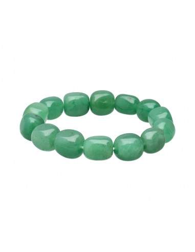 Pulsera Rodados de Cuarzo Verde