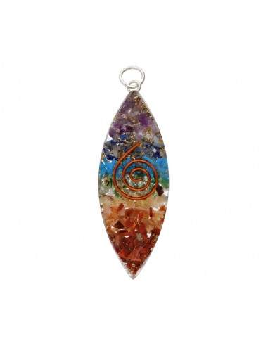Pingente de olho de resina com chakras