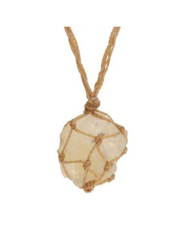 Pendentif Citrine brute chauffée
