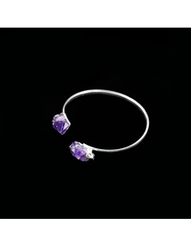 Rough Amethyst Bracelet in Silver...