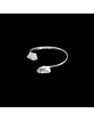 Pulseira de quartzo bruto com banho...