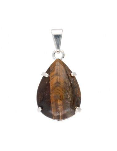 Tiger Eye Small Drop in Silver...