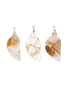 Gold Leaf Quartz Pendant in... 2