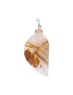Pendentif feuille de quartz...