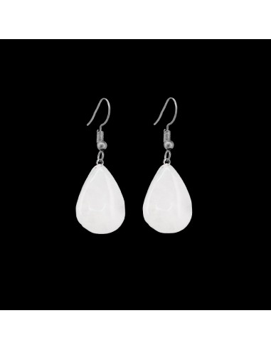 Milky Quartz Drop in Silver Plating...