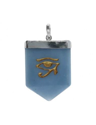 Blue Quartz Horus Eye in Silver...