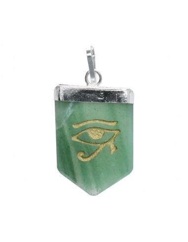 Green Quartz Horus Eye in Silver...