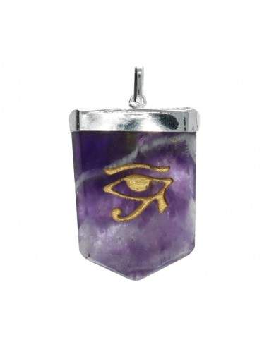 Pendentif œil d'Horus en améthyste...