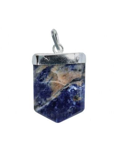 Silver Plated Sodalite Om Pendant