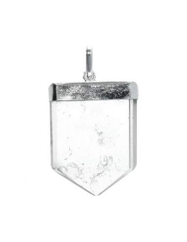 Silver Plated Om Quartz Pendant