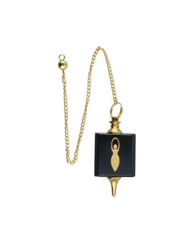 Black Jasper Pendulum with Mother...