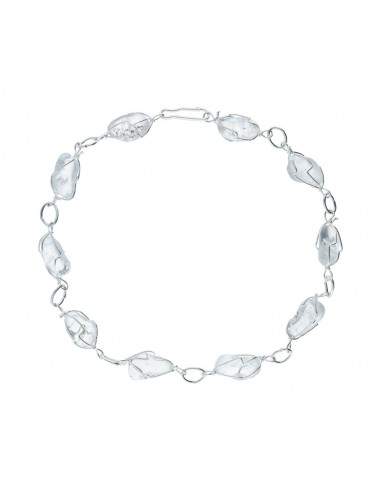 Pulseira laminada de banho de prata