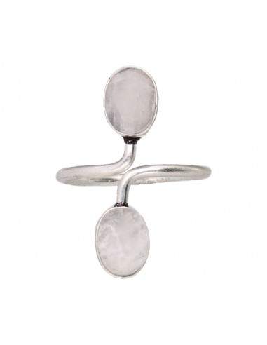Silver Plated Ring with Moonstone -A8-