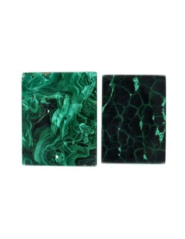 Rectangular Malachite cabochon (10)