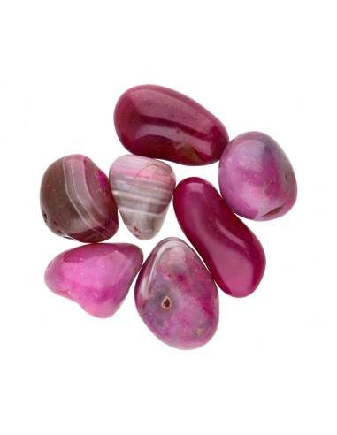 Agate rose teintée Rhodies 4x3cm