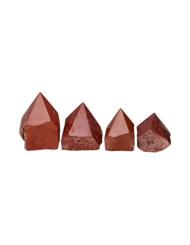 Pointes de jaspe rouge semi-polies
