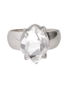 Herkimer Quartz Ring in 925...