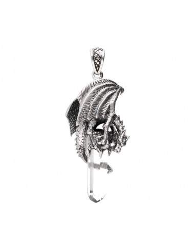 925 Sterling Silver Dragon Pendant...