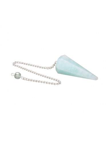 Blue Aragonite Faceted Pendulum (FAC7)