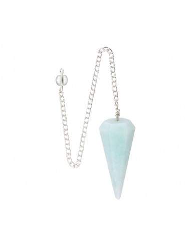 Blue Aragonite Faceted Pendulum (FAC7)