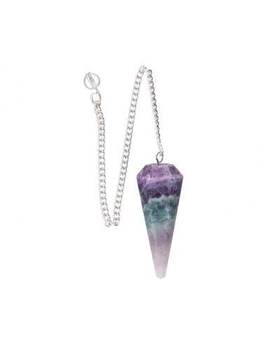 Faceted Fluorite Rainbow Pendulum (74)