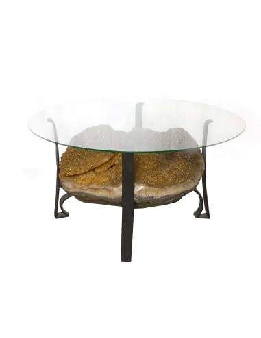 Table géode citrine chauffée MGA20