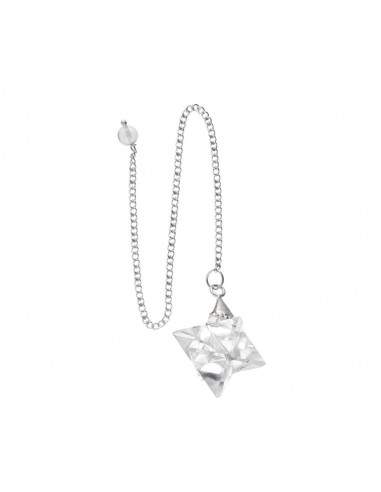 Merkaba Transparent Quartz Pendulum...