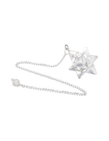 Merkaba Transparent Quartz Pendulum...