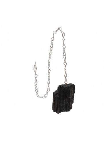 Rough Black Tourmaline Pendulum (BRU7)